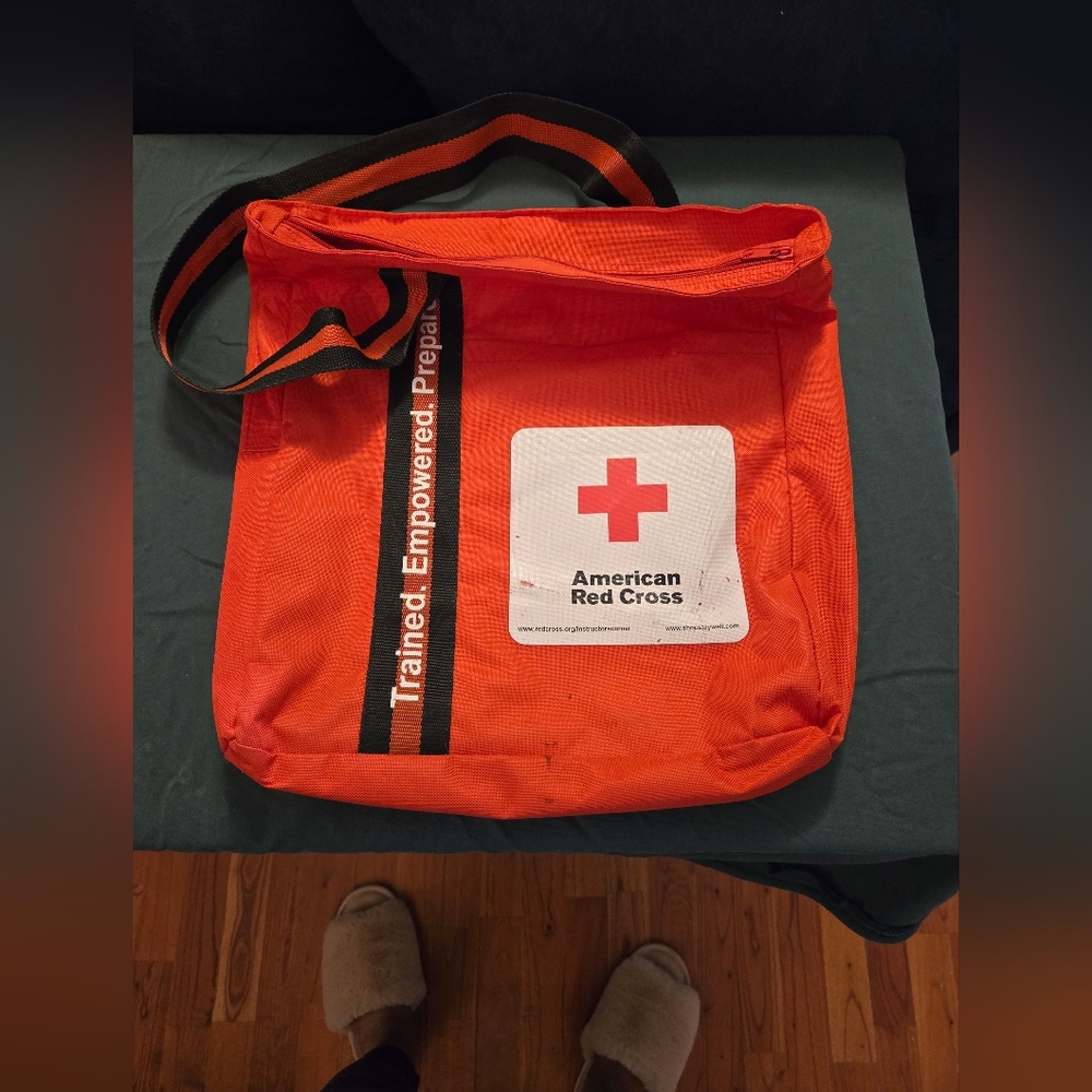 Red American Red Cross Tote Bag